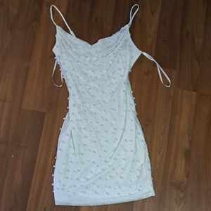 Windsor White Textured Sleeveless Dress